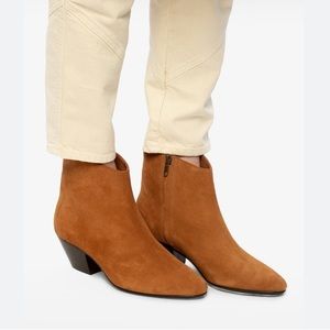 Isabel Marant Dacken Brown Suede Heeled Ankle Boots Booties